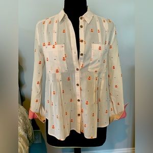 Maeve for Anthropologie button front shirt size 4